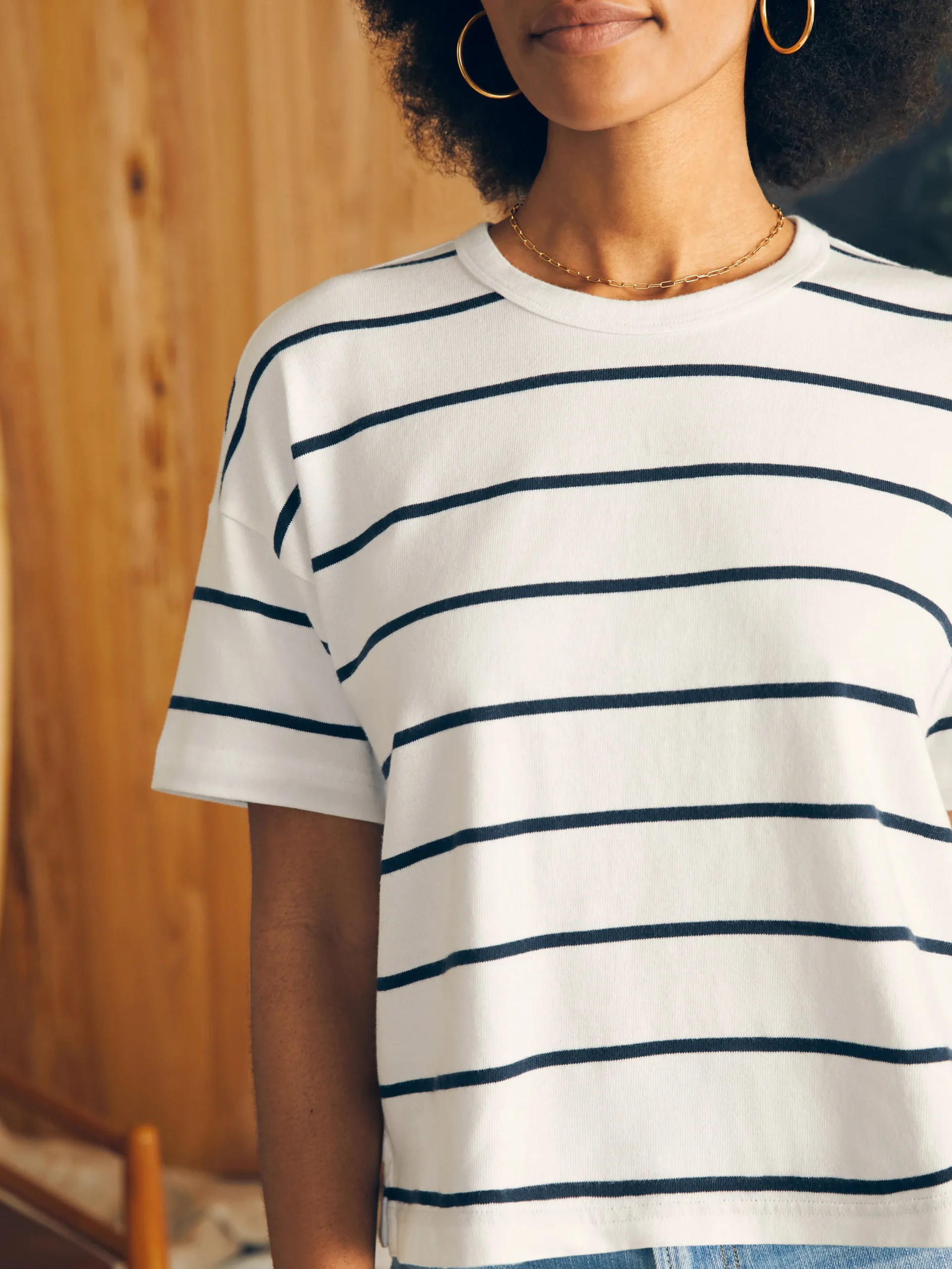Women Faherty Brand Sport Jersey Short-Sleeve Tee -