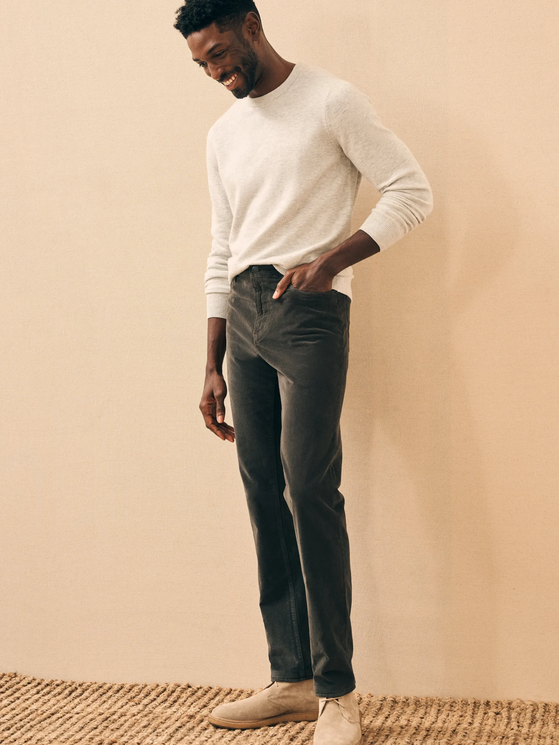 Faherty Brand Stretch Corduroy 5-Pocket Pant (34" Inseam) -