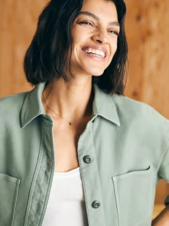 Women Faherty Brand Stretch Terry Overshirt -
