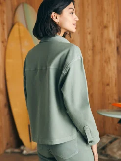 Women Faherty Brand Stretch Terry Overshirt -
