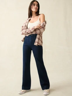 Women Faherty Brand Stretch Terry Patch Pocket Pant -