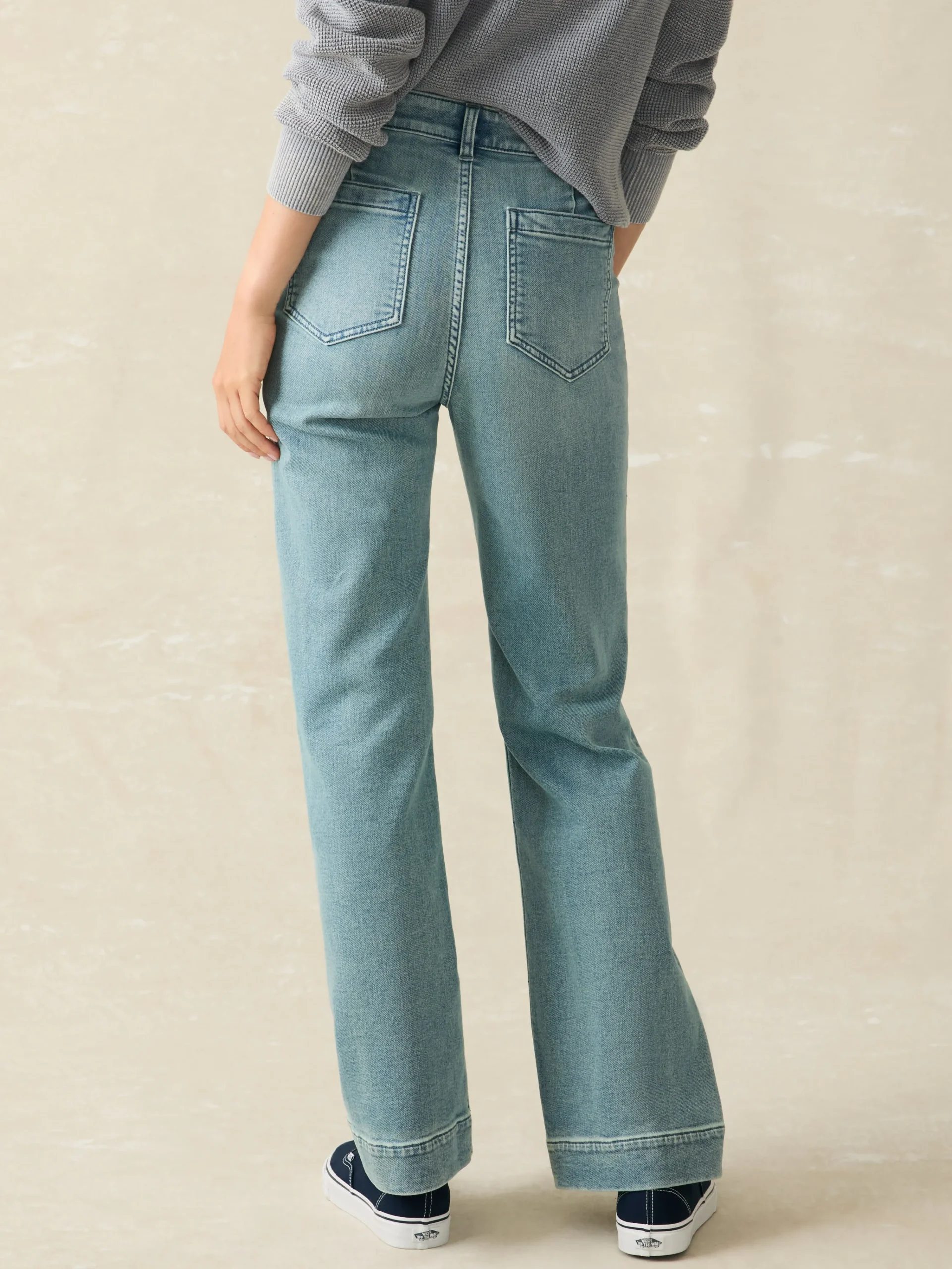Women Faherty Brand Stretch Terry Patch Pocket Pant -