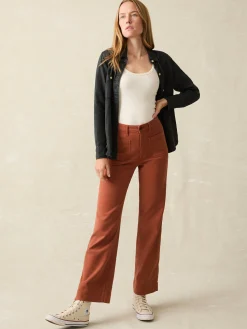 Women Faherty Brand Stretch Terry Patch Pocket Pant -