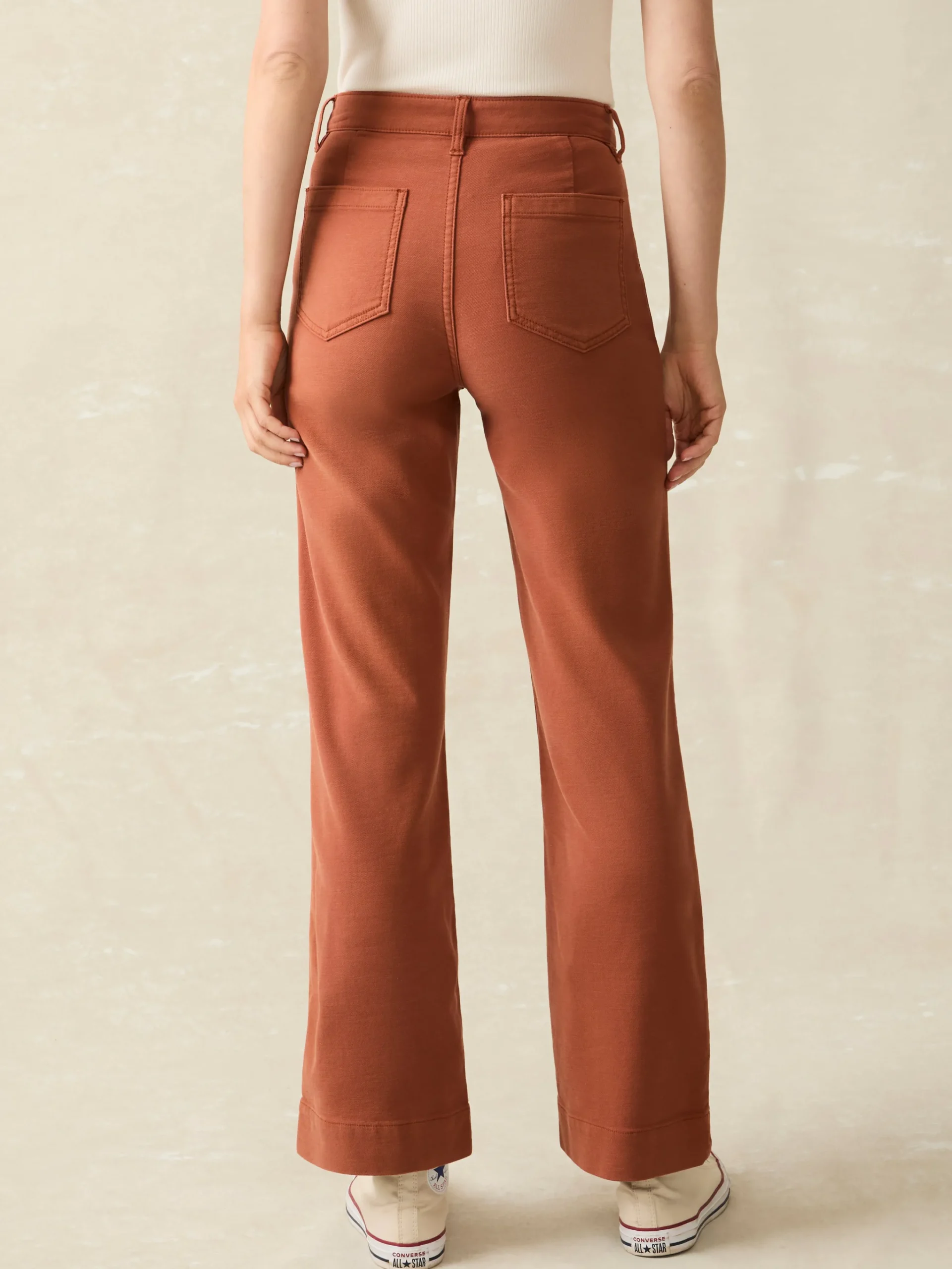 Women Faherty Brand Stretch Terry Patch Pocket Pant -