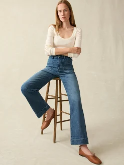 Women Faherty Brand Stretch Terry Patch Pocket Pant -