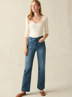 Women Faherty Brand Stretch Terry Patch Pocket Pant -