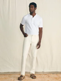 Faherty Brand Stretch Terry 5-Pocket Athletic Fit Pant (32" Inseam) -