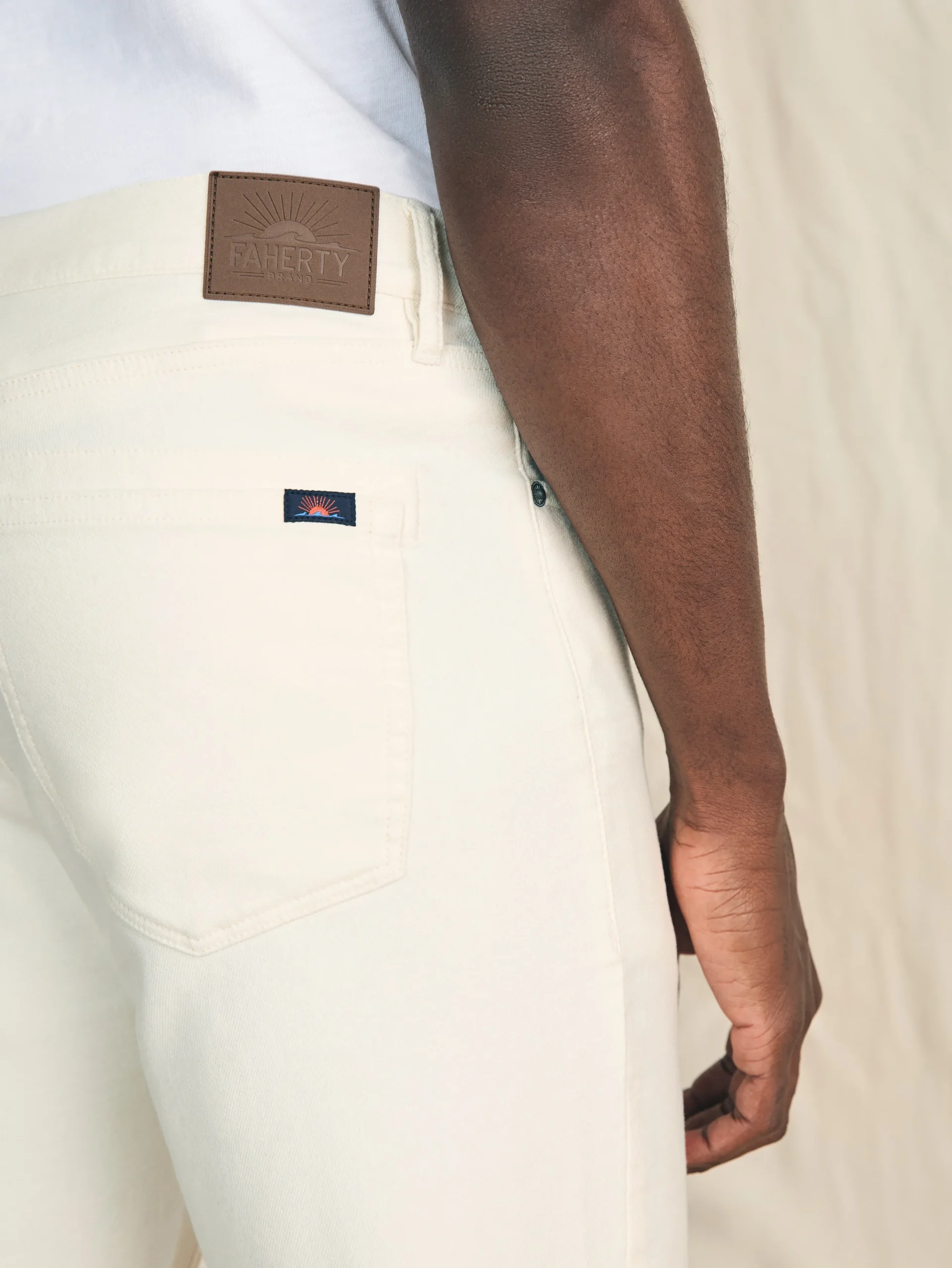 Faherty Brand Stretch Terry 5-Pocket Athletic Fit Pant (32" Inseam) -