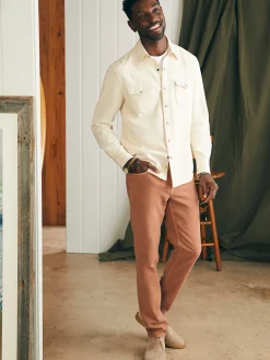 Faherty Brand Stretch Terry 5-Pocket Athletic Fit Pant (32" Inseam) -
