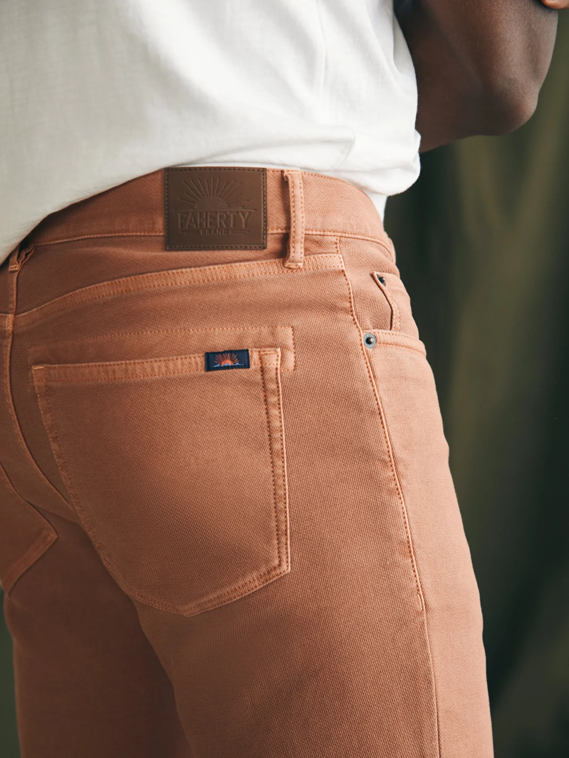 Faherty Brand Stretch Terry 5-Pocket Athletic Fit Pant (32" Inseam) -