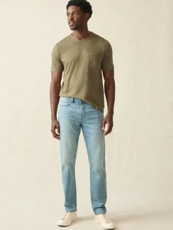 Faherty Brand Stretch Terry 5-Pocket Athletic Fit Pant -