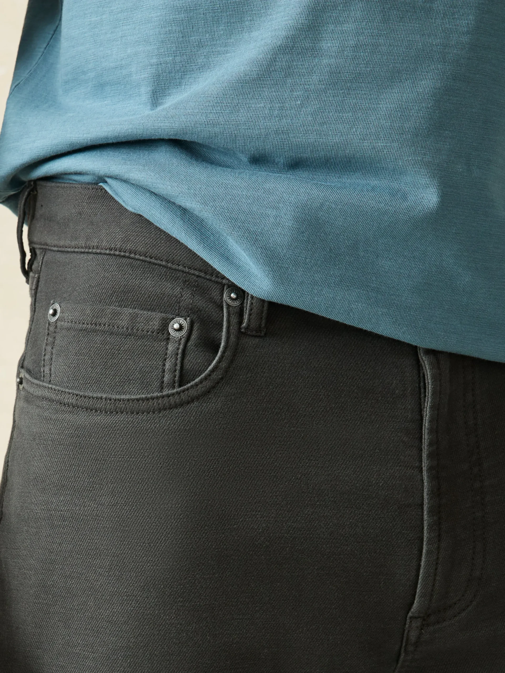 Faherty Brand Stretch Terry 5-Pocket Athletic Fit Pant -