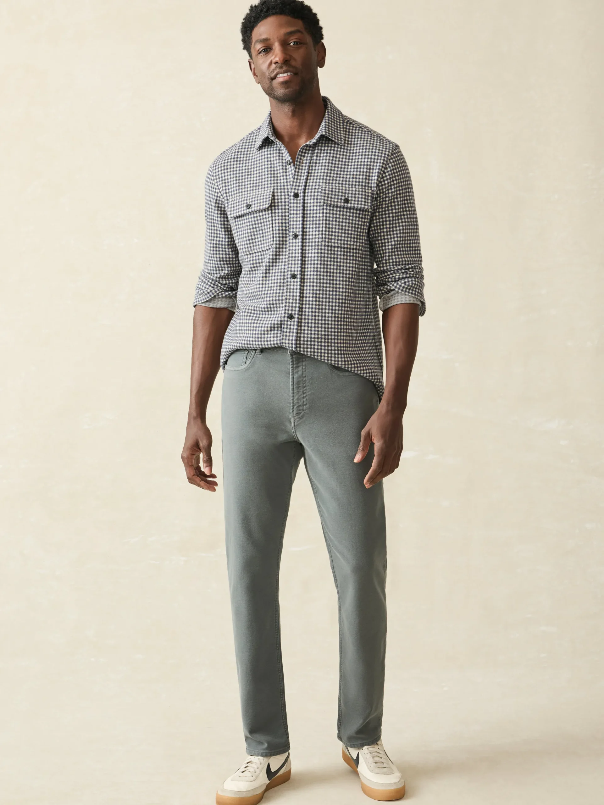 Faherty Brand Stretch Terry 5-Pocket Athletic Fit Pant -