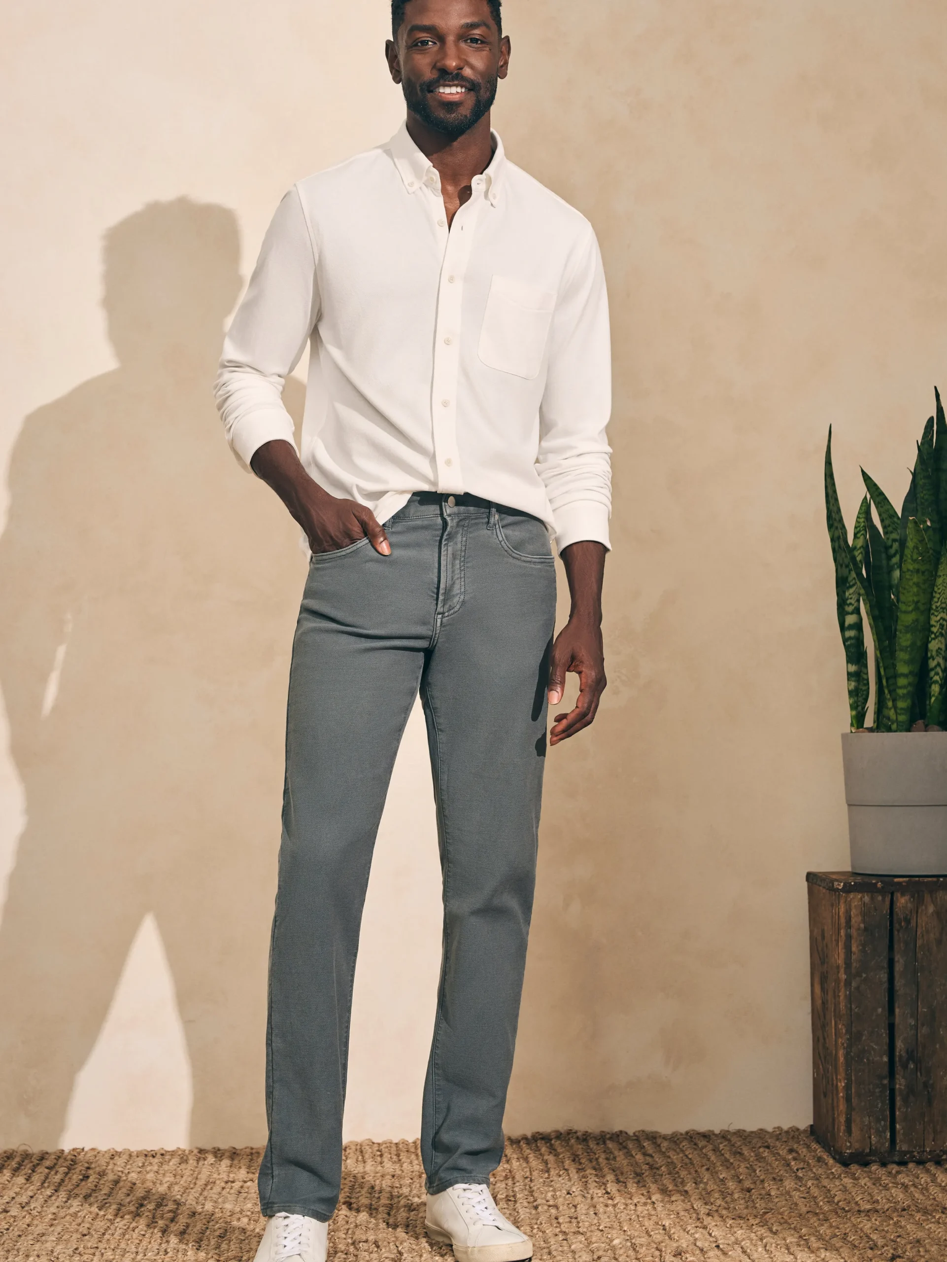Faherty Brand Stretch Terry 5-Pocket Pant -