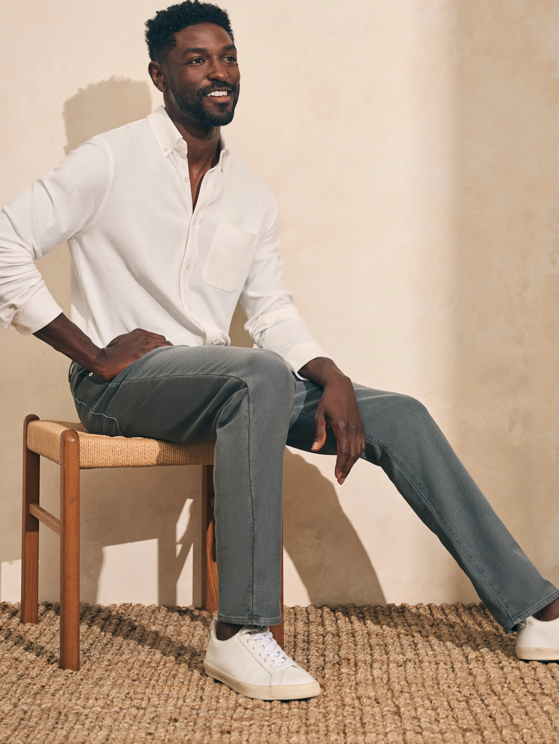 Faherty Brand Stretch Terry 5-Pocket Pant -