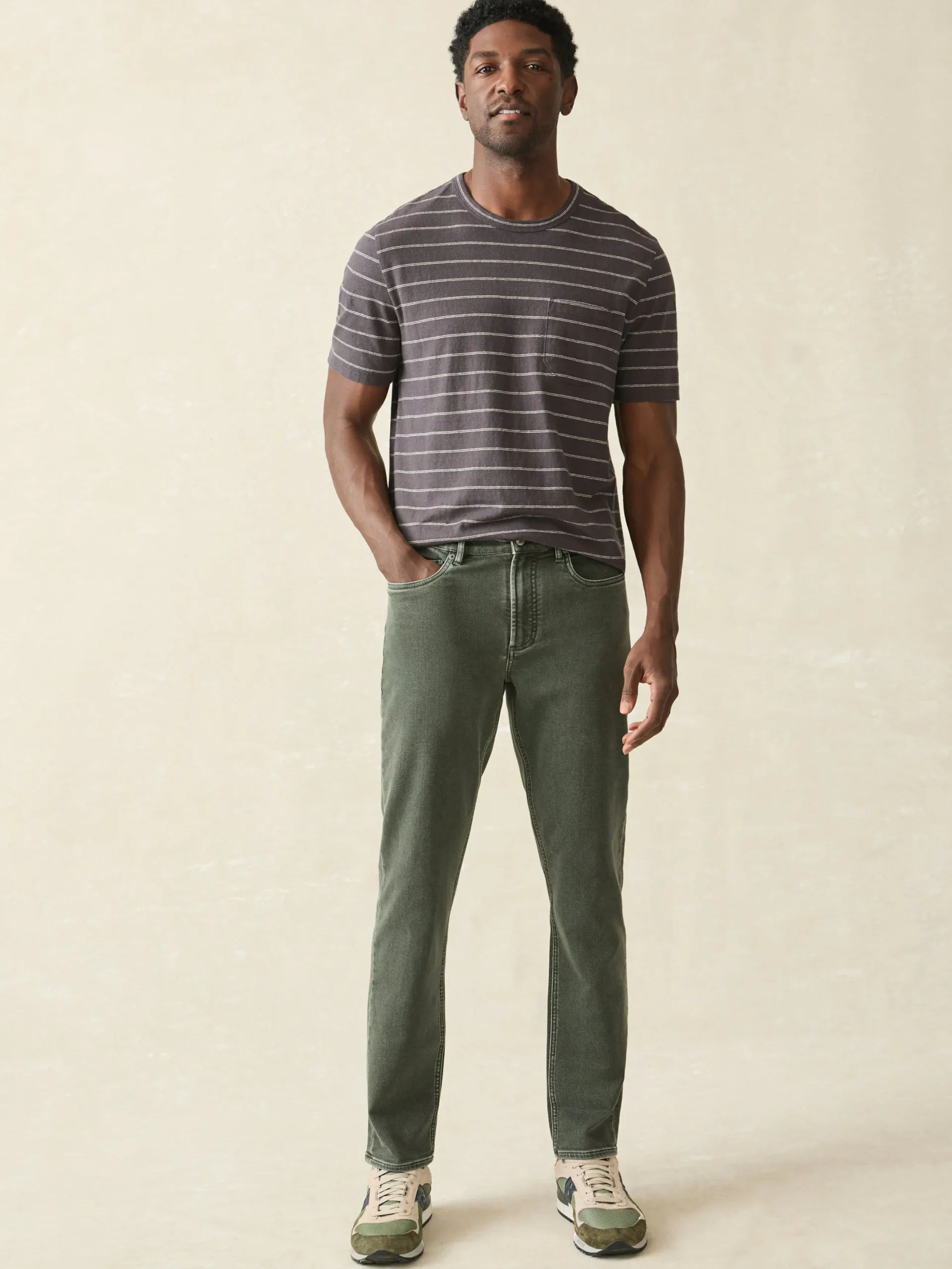 Faherty Brand Stretch Terry 5-Pocket Pant -