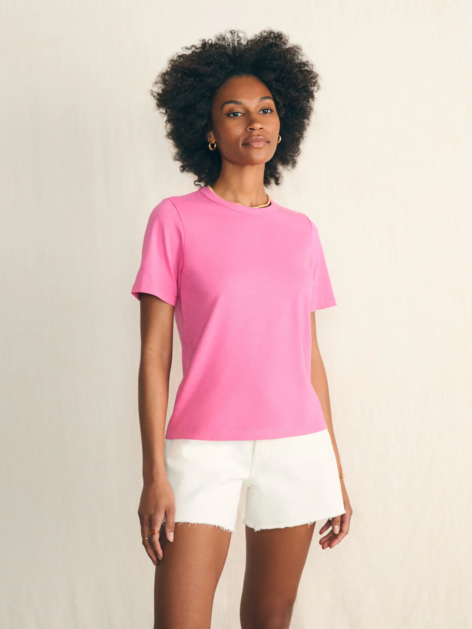 Women Faherty Brand Sunwashed Crew Tee -