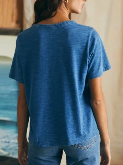 Women Faherty Brand Sunwashed Crew Tee -