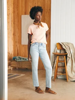 Women Faherty Brand Sunwashed Crew Tee -
