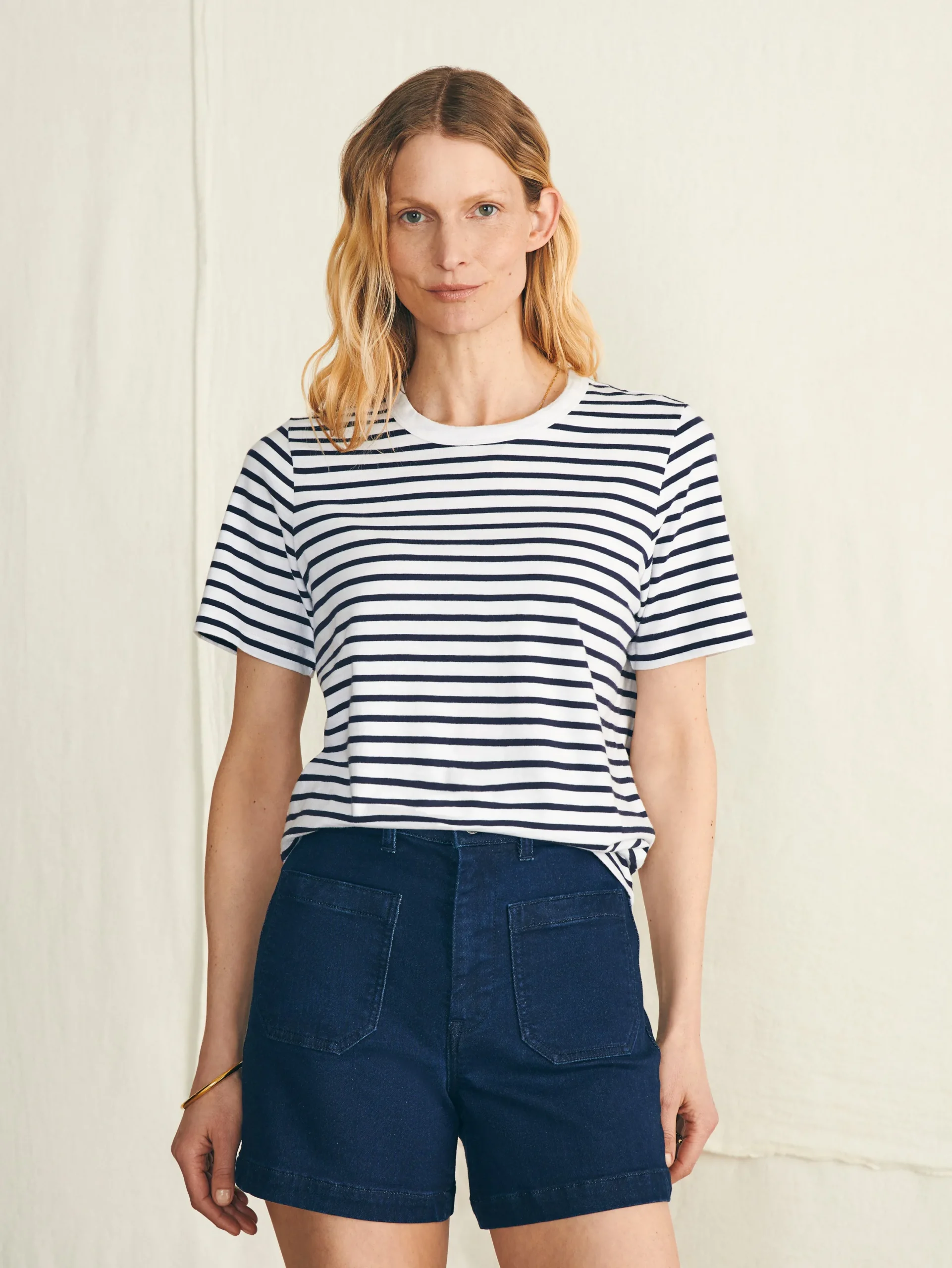 Women Faherty Brand Sunwashed Crew Tee -