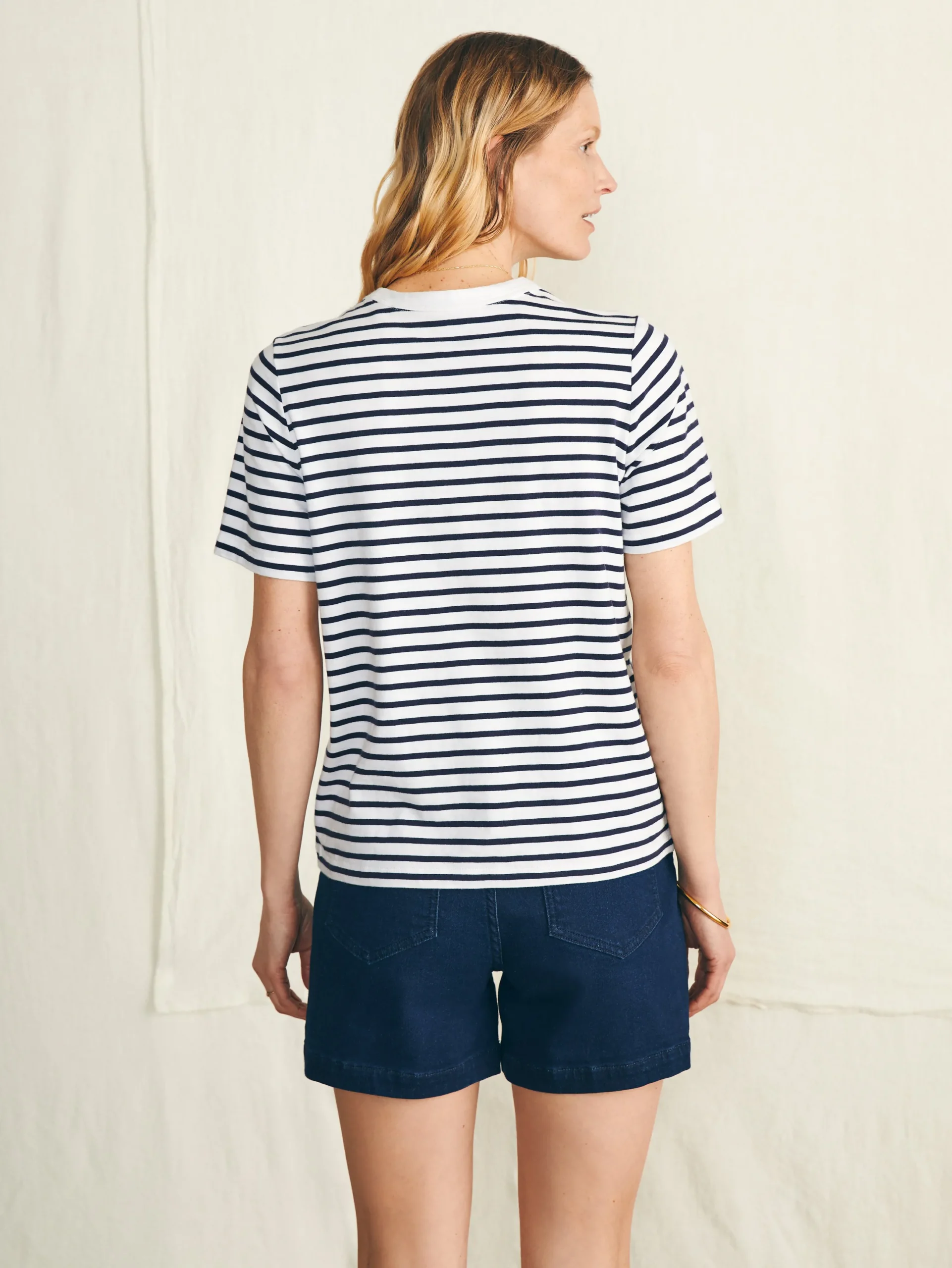 Women Faherty Brand Sunwashed Crew Tee -