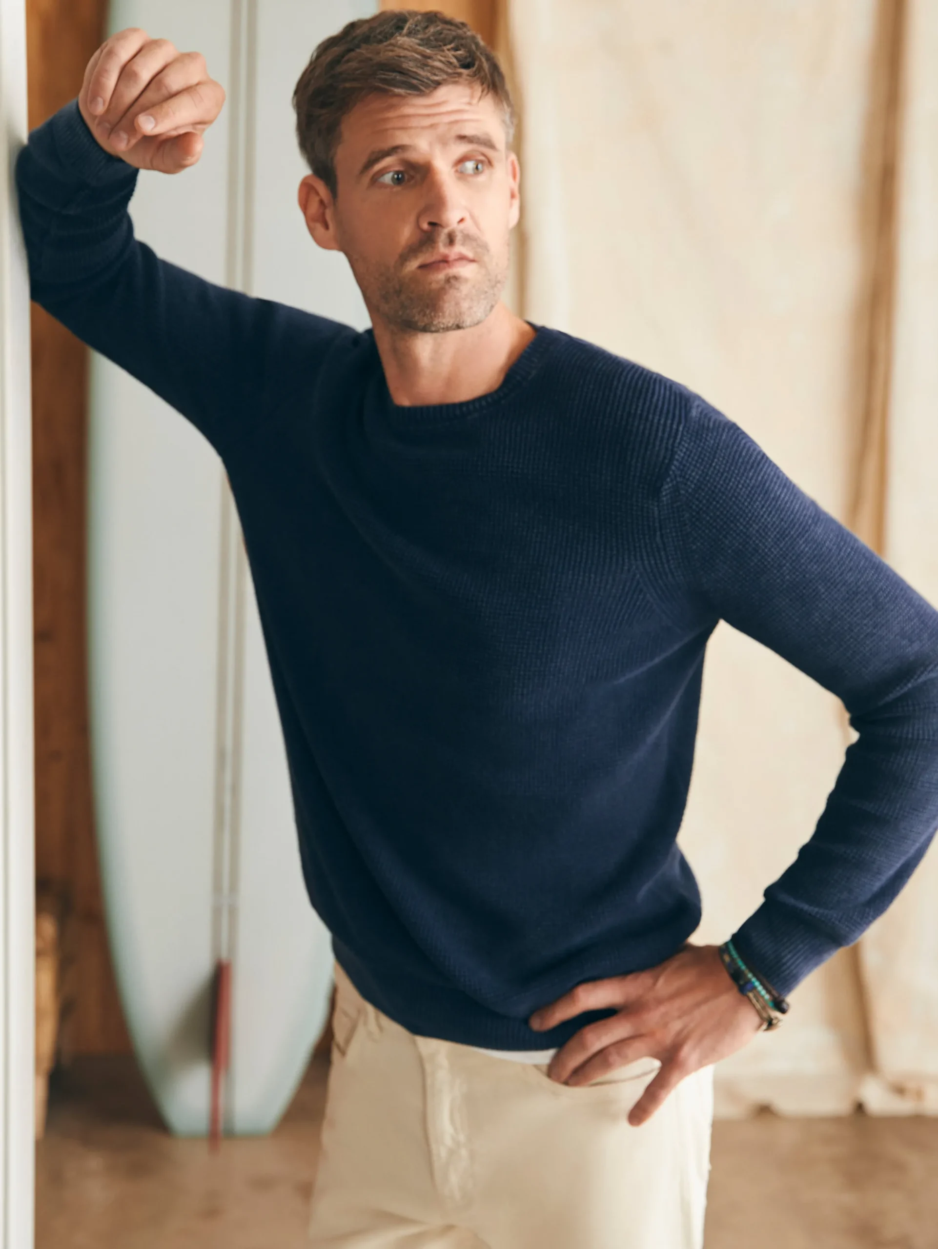 Faherty Brand Sunwashed Crewneck Sweater -