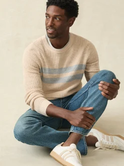 Faherty Brand Sunwashed Crewneck Sweater -