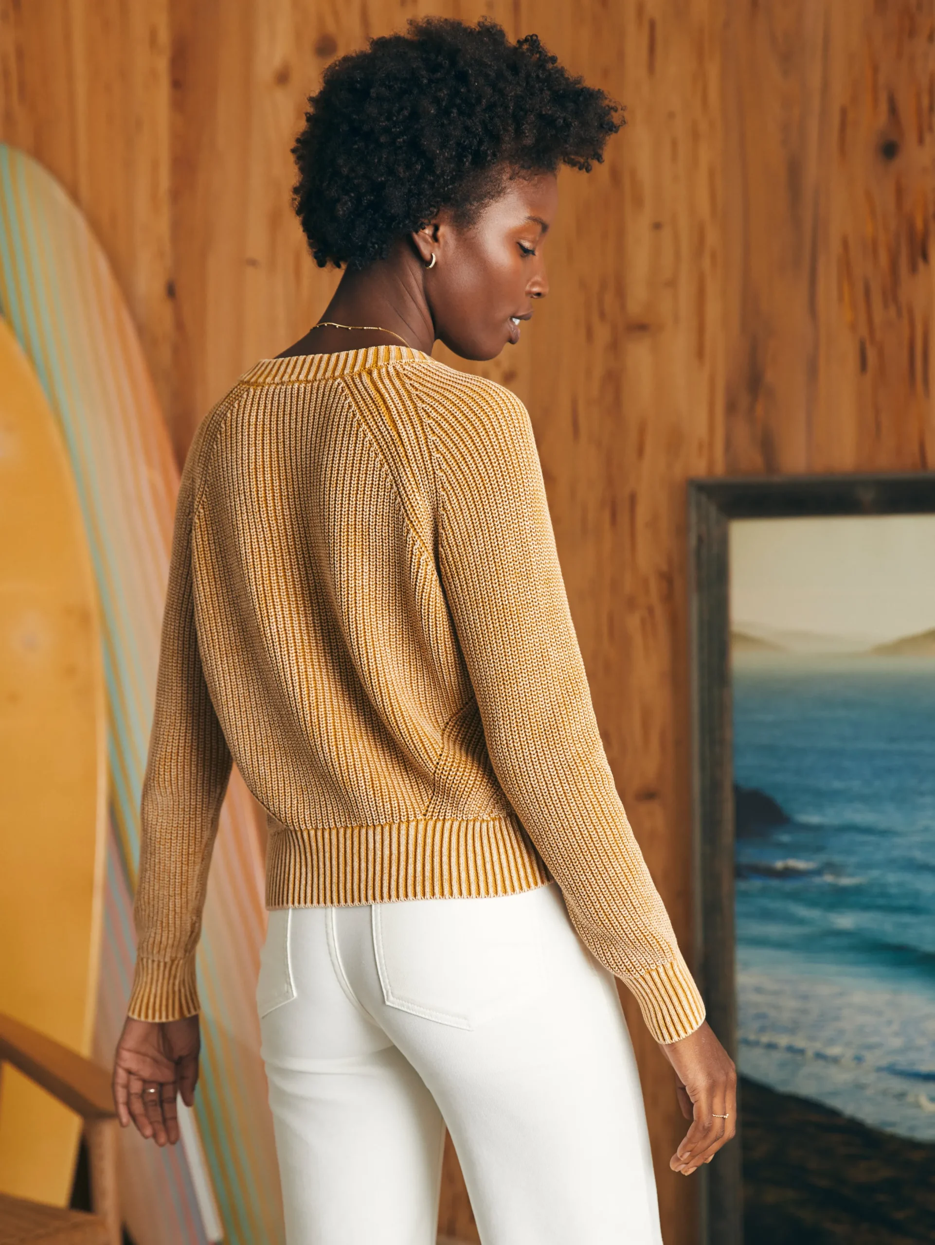 Women Faherty Brand Sunwashed Fisherman Cardigan -