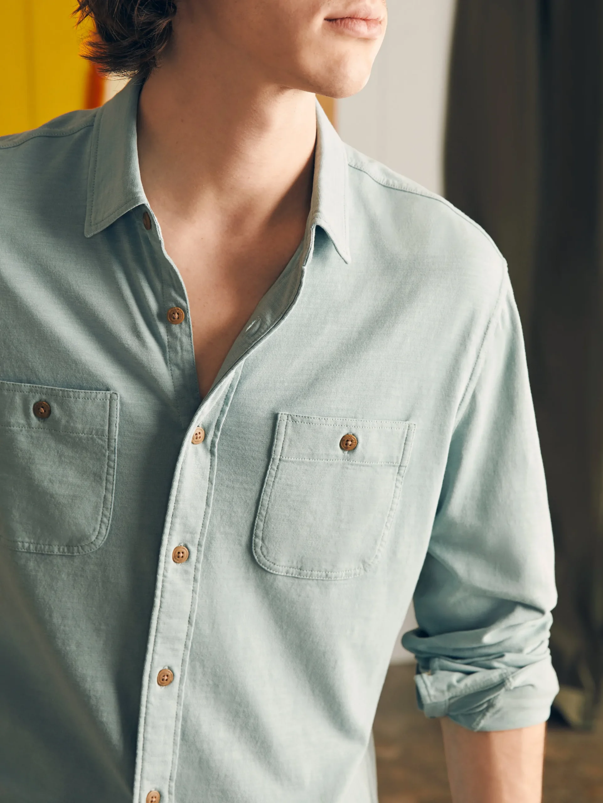 Faherty Brand Sunwashed Knit Shirt -