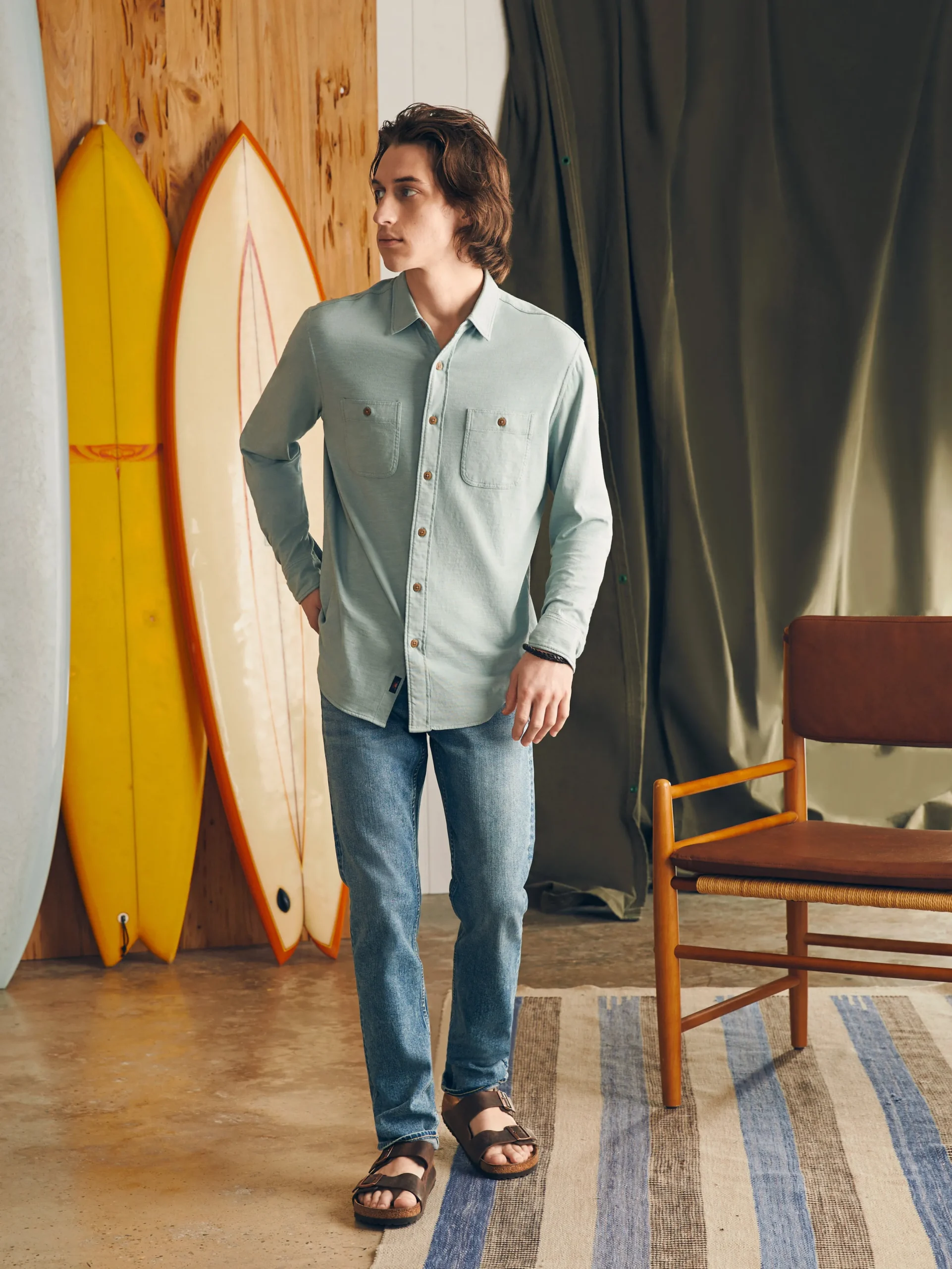 Faherty Brand Sunwashed Knit Shirt -