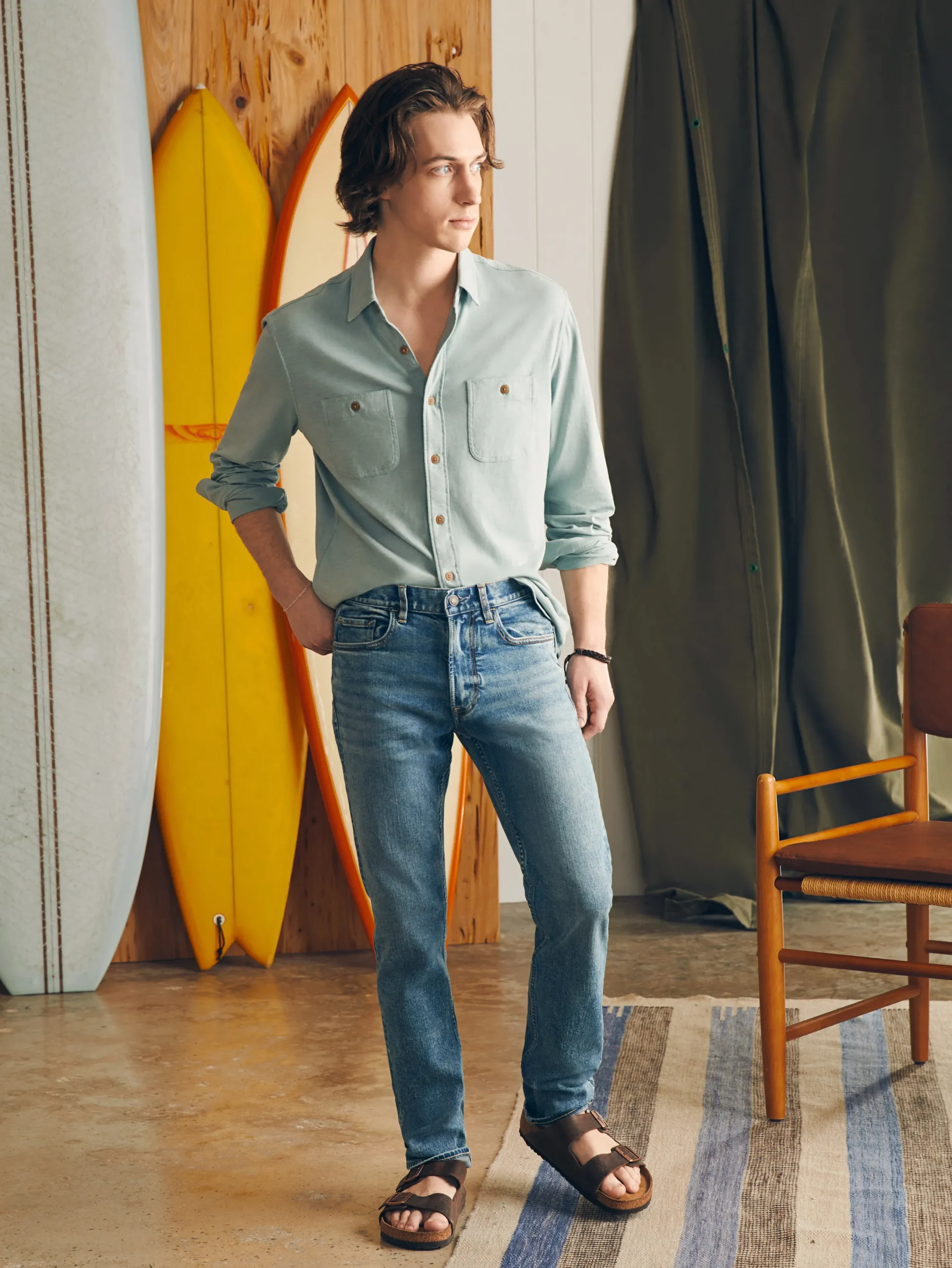 Faherty Brand Sunwashed Knit Shirt -