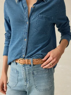 Women Faherty Brand Sunwashed Knit Shirt -