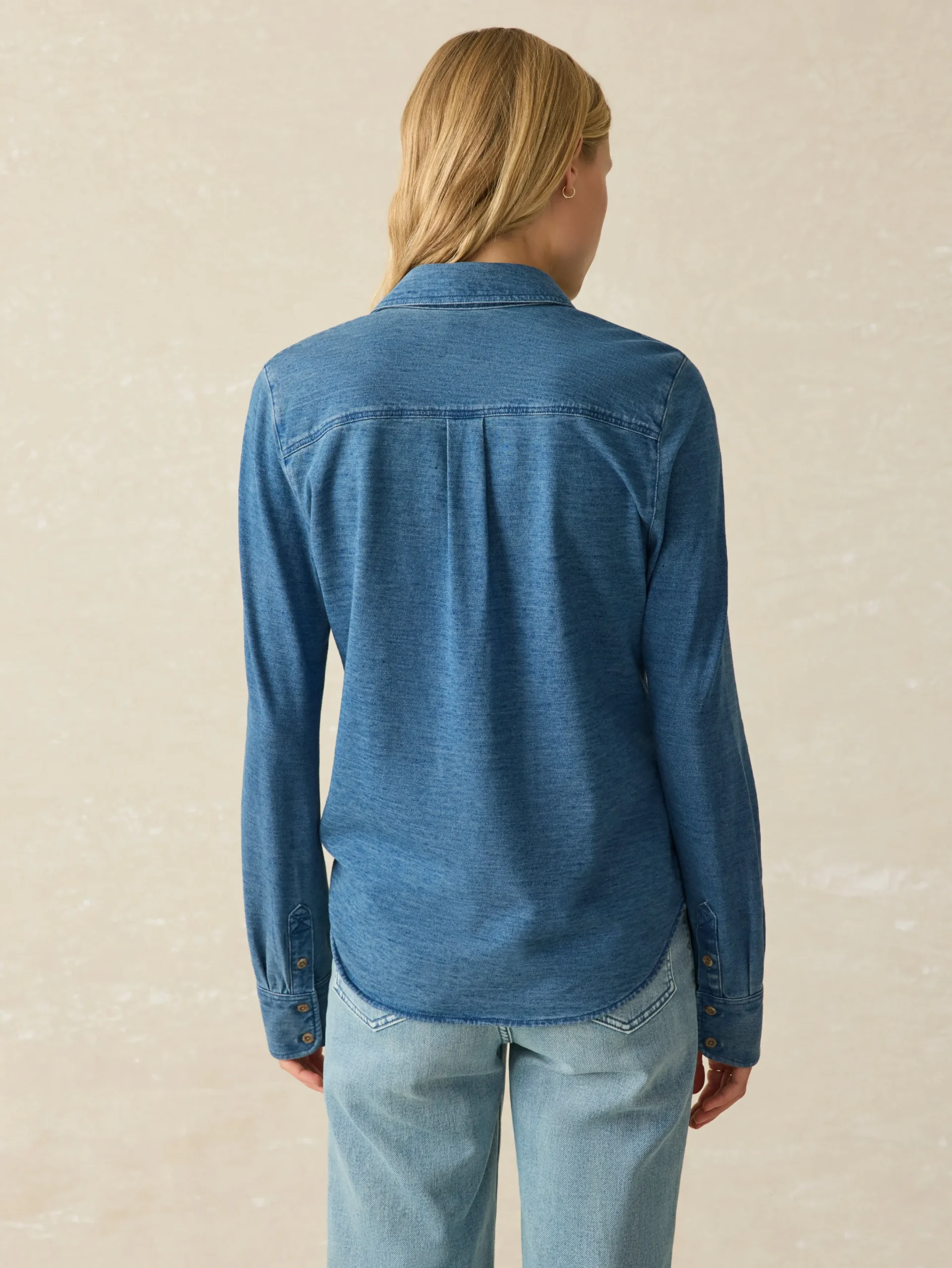 Women Faherty Brand Sunwashed Knit Shirt -