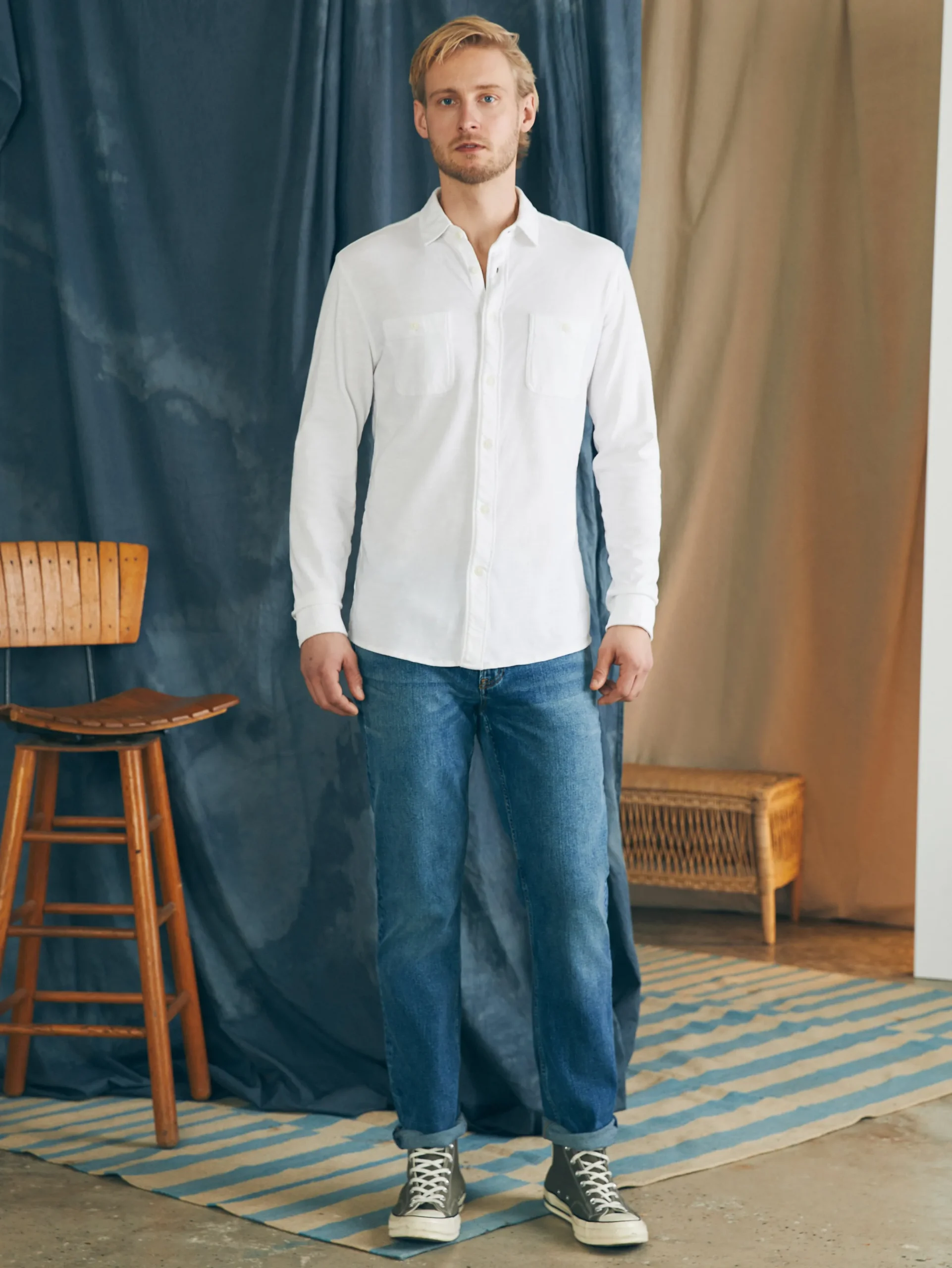 Faherty Brand Sunwashed Knit Shirt -