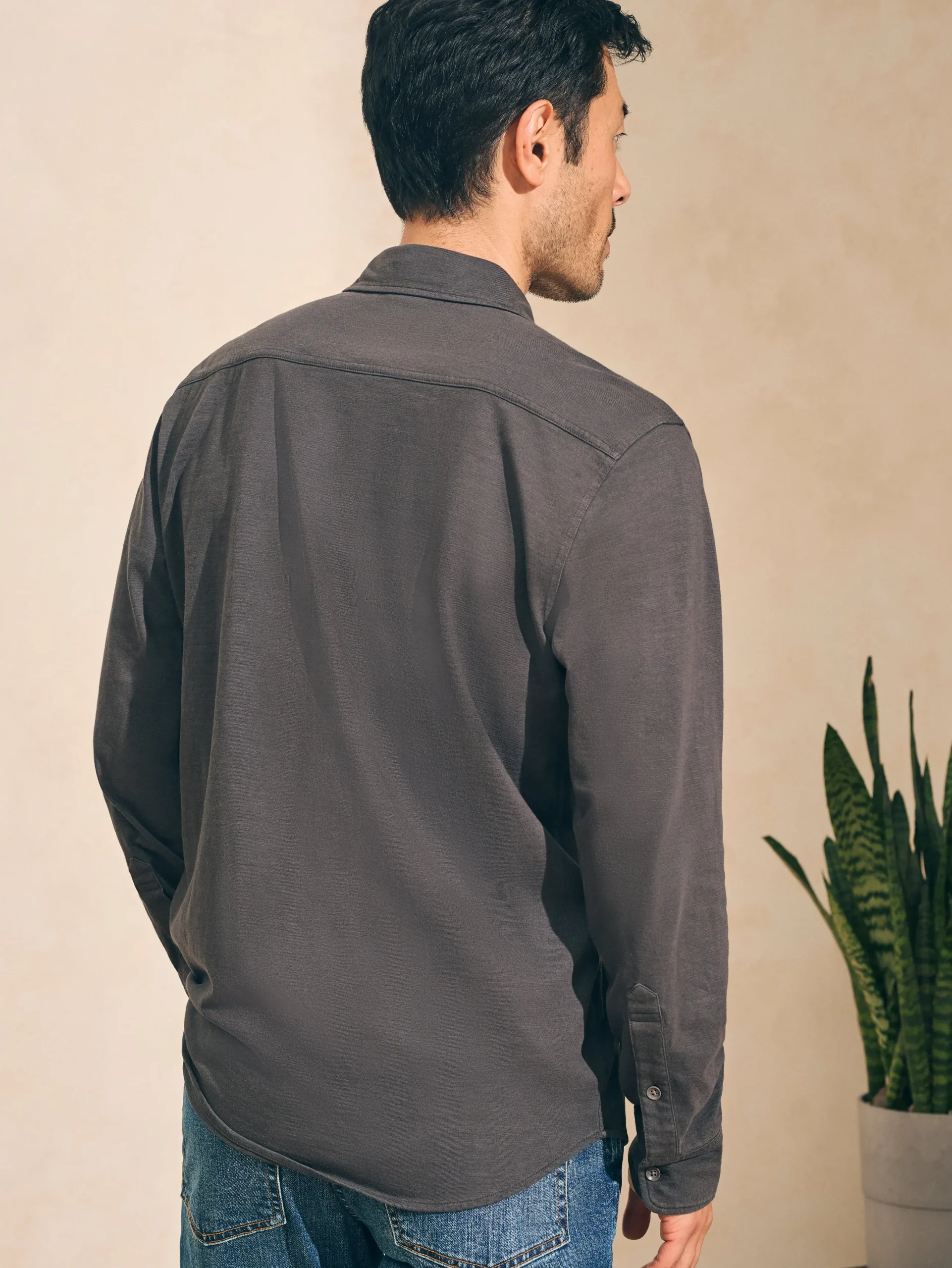 Faherty Brand Sunwashed Knit Shirt (Single Pocket) -