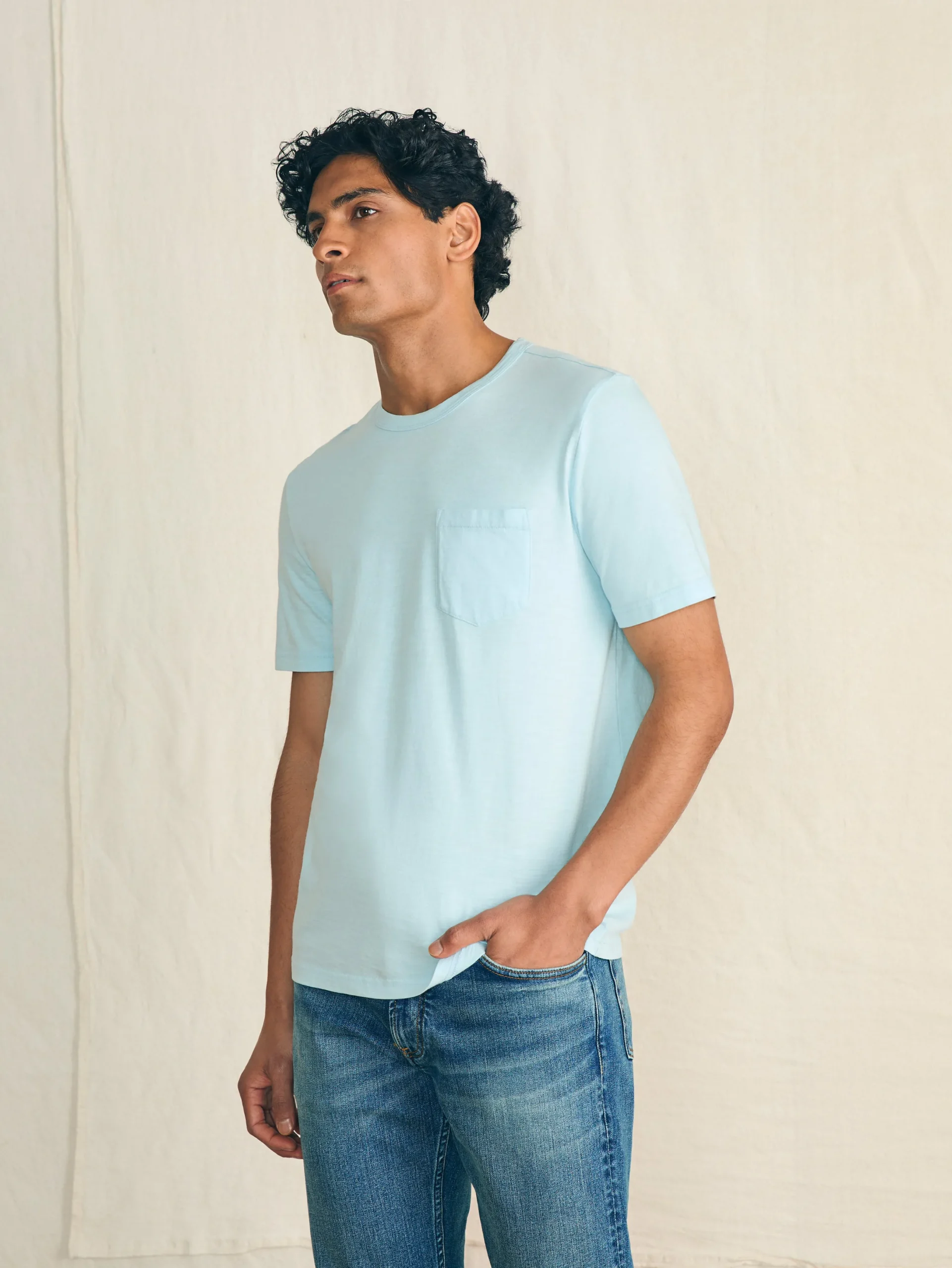 Faherty Brand Sunwashed Pocket Tee -