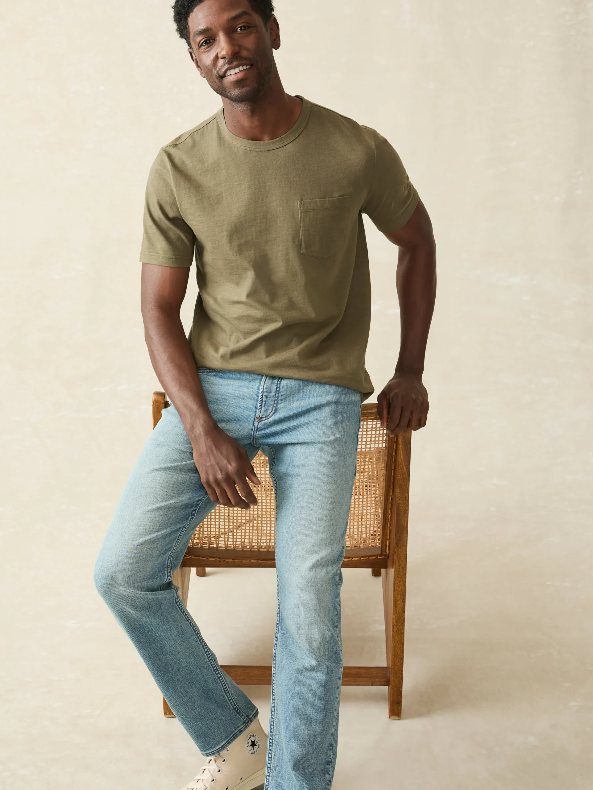 Faherty Brand Sunwashed Pocket Tee -