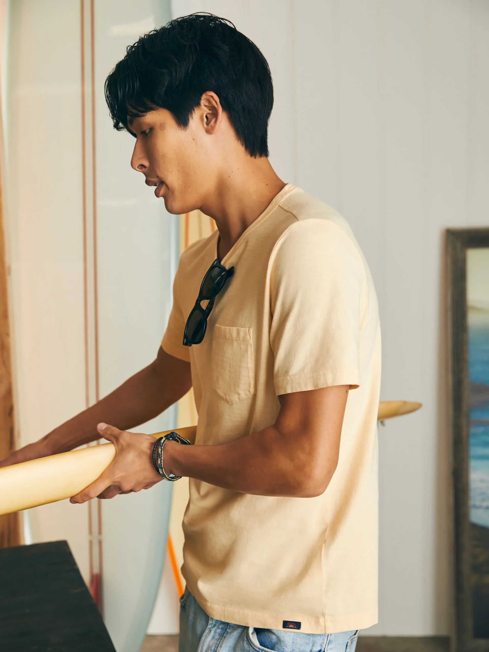 Faherty Brand Sunwashed Pocket Tee -