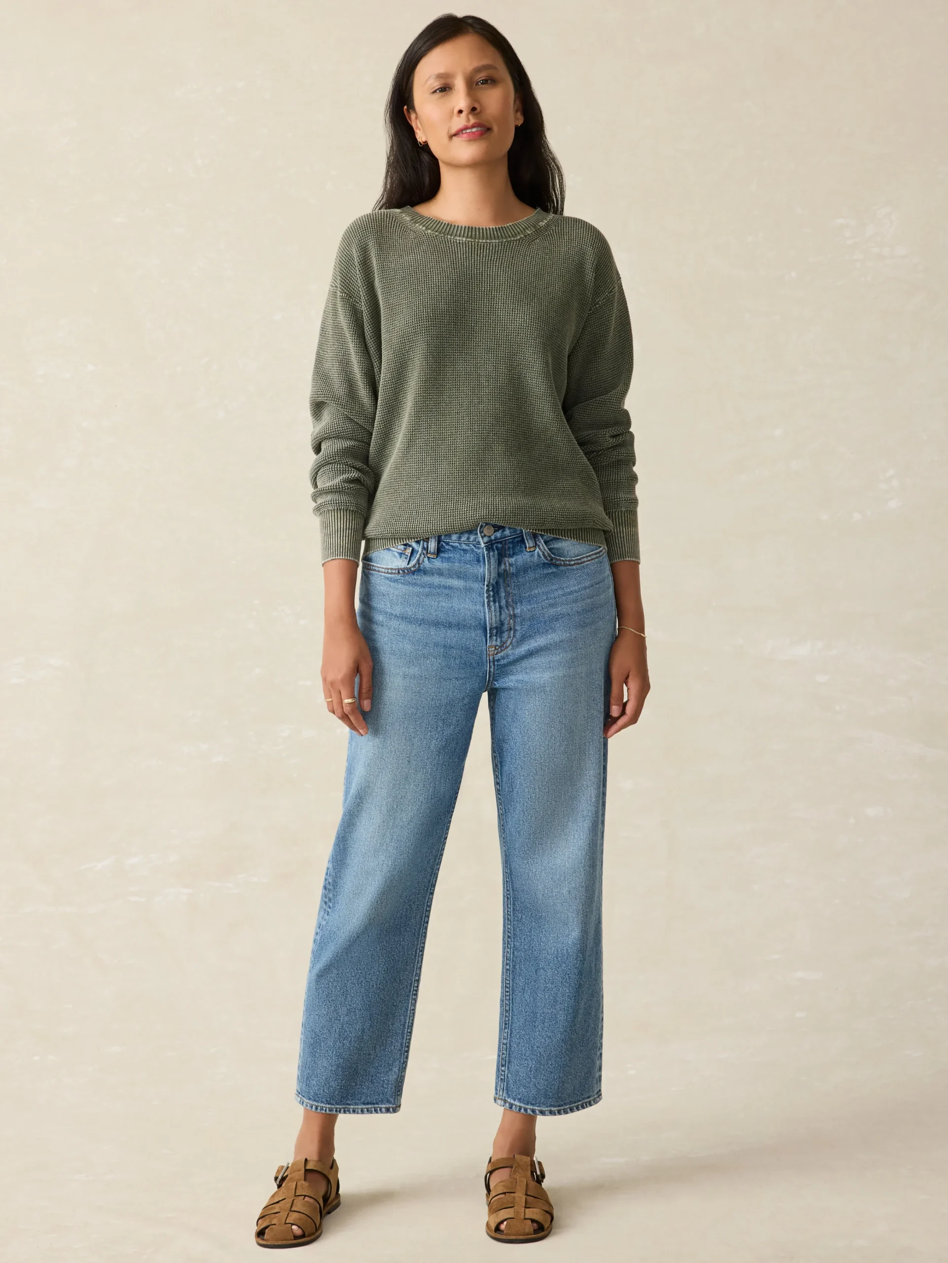 Women Faherty Brand Sunwashed Relaxed Sweater -