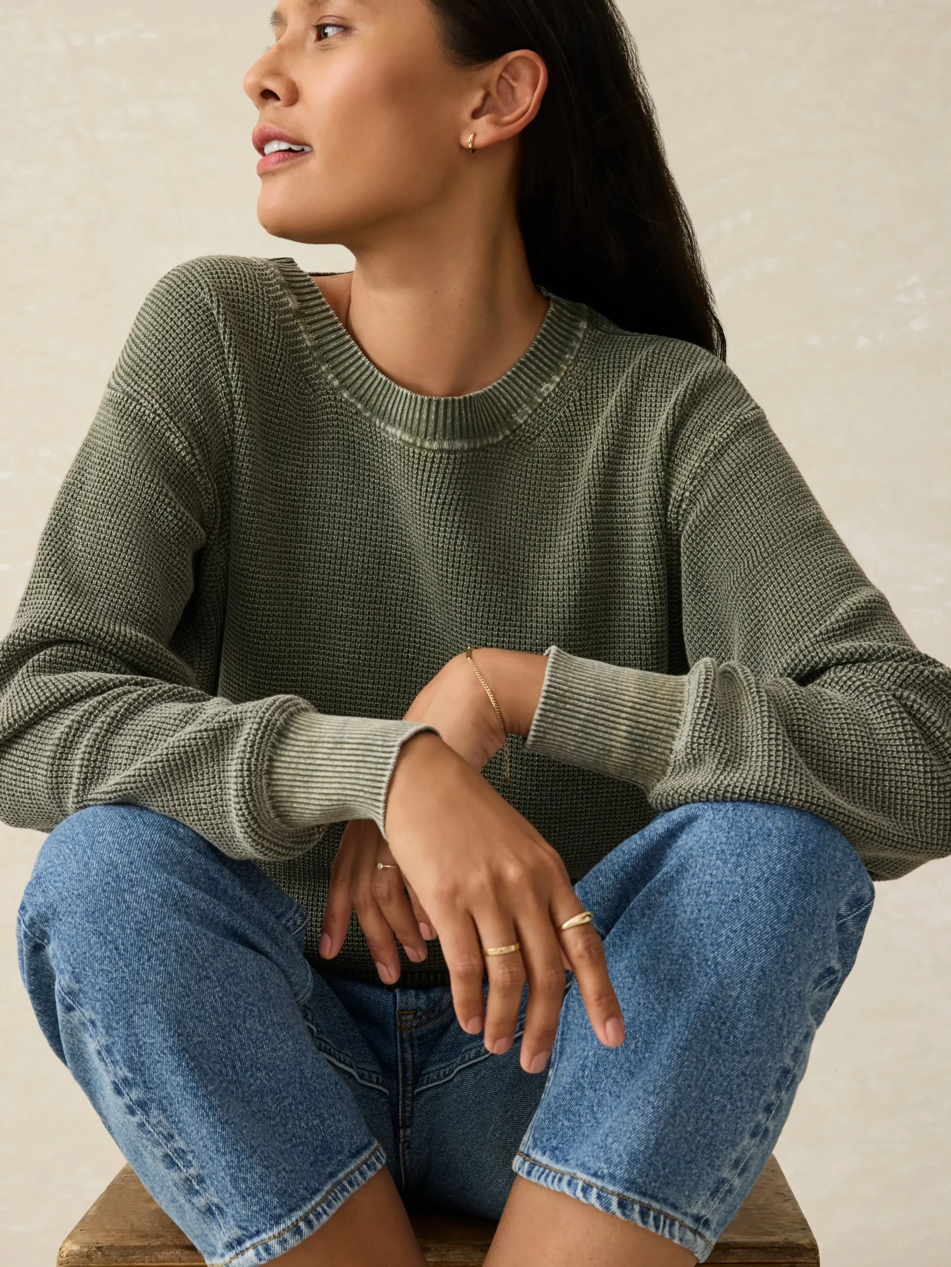 Women Faherty Brand Sunwashed Relaxed Sweater -