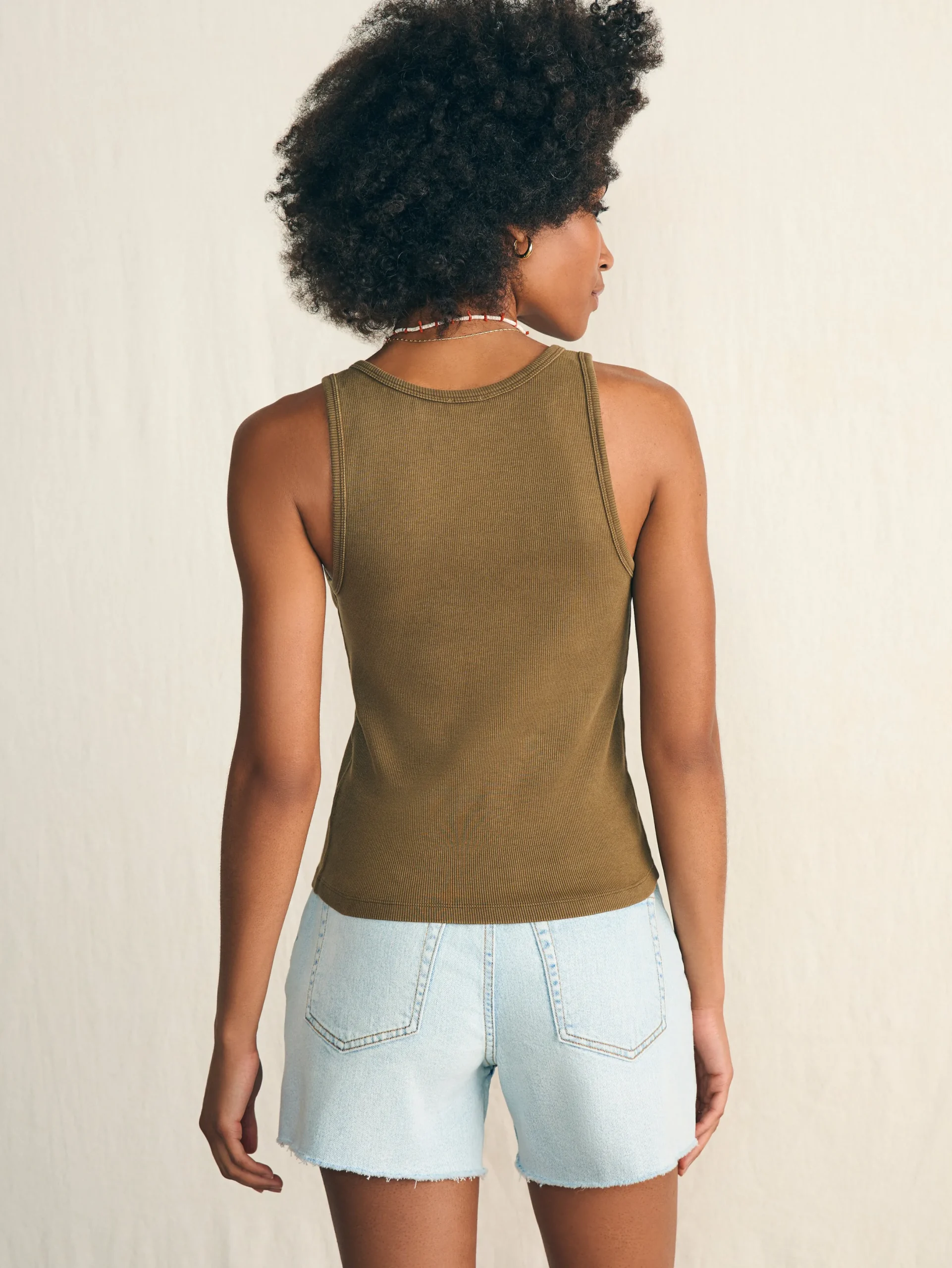 Women Faherty Brand Sunwashed Rib Tank -