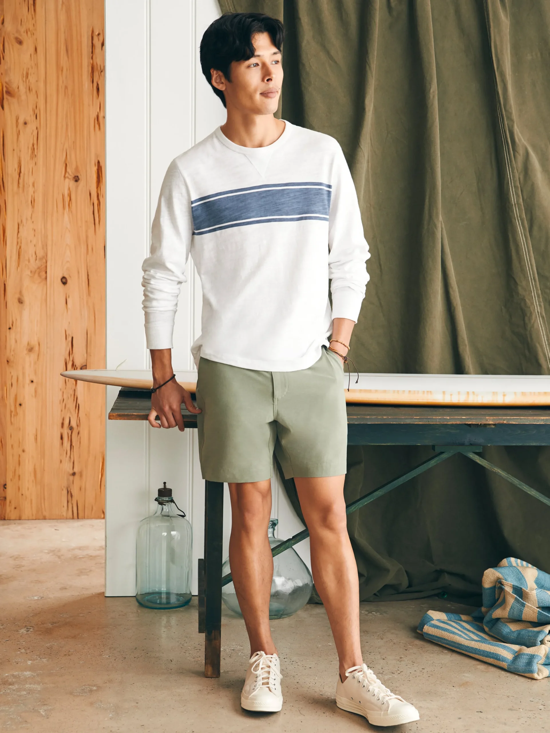 Faherty Brand Sunwashed Slub Crew -