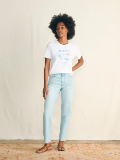 Women Faherty Brand Sunwashed Slub Graphic Tee -