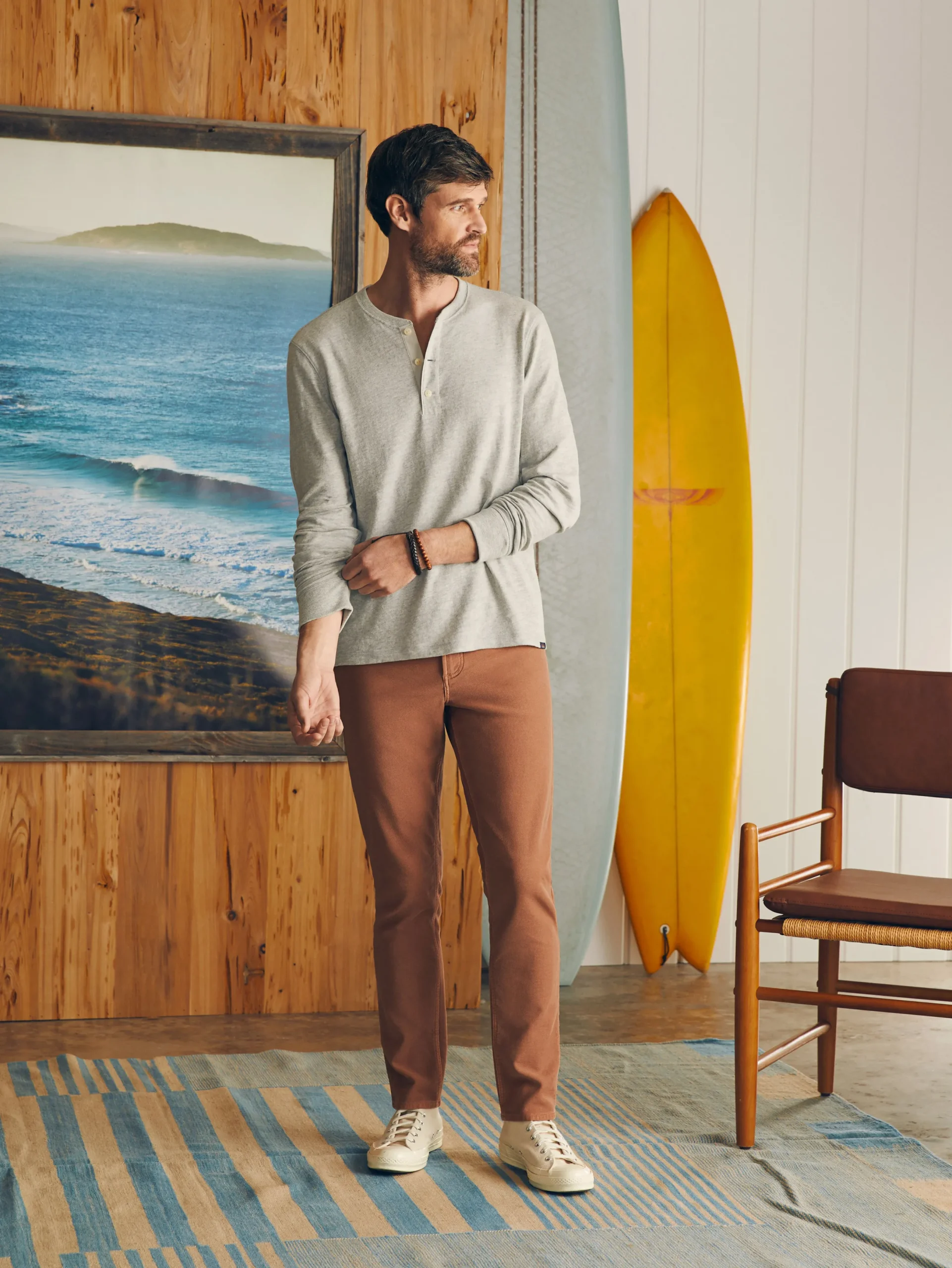 Faherty Brand Sunwashed Slub Henley -