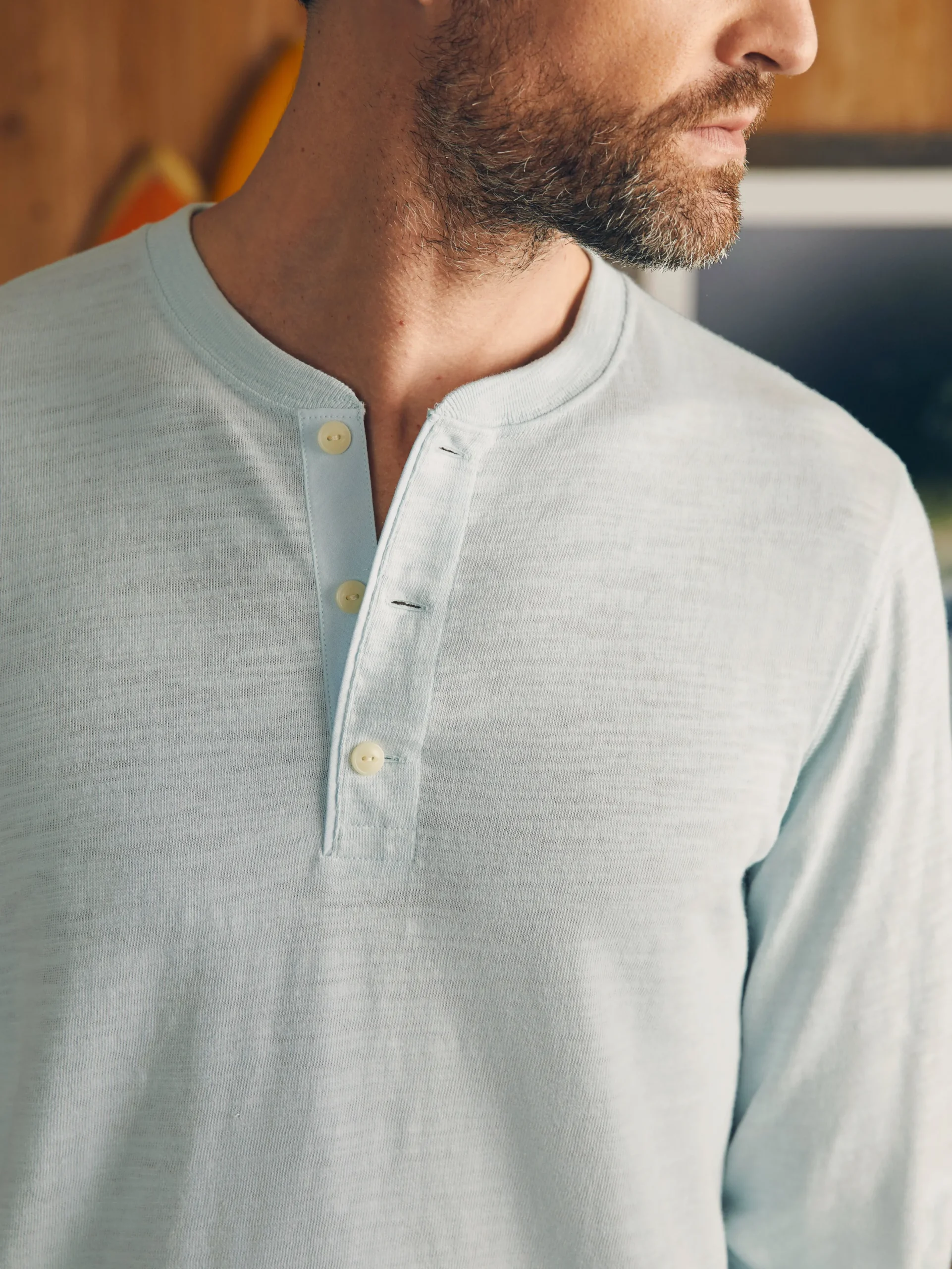 Faherty Brand Sunwashed Slub Henley -