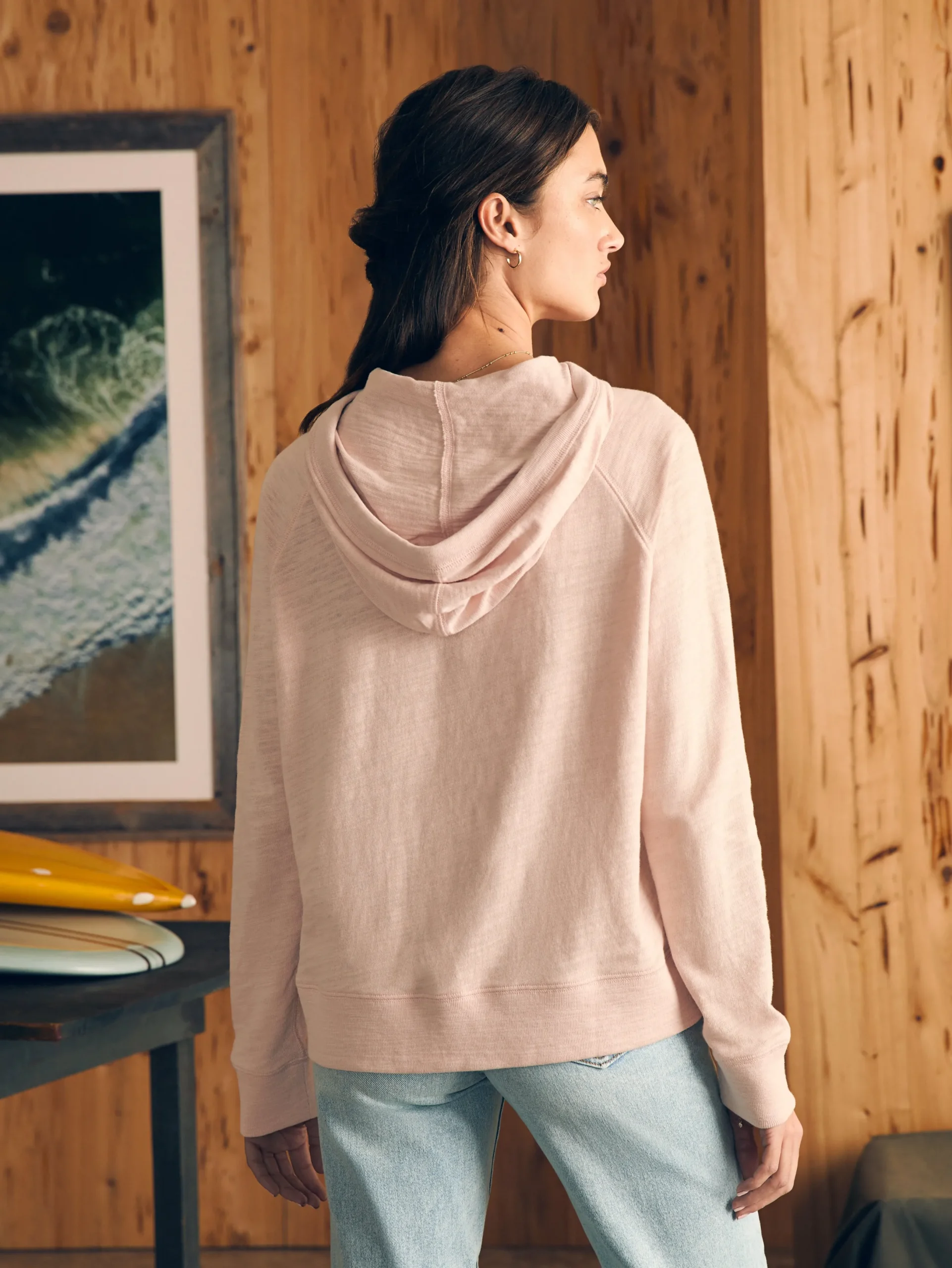 Women Faherty Brand Sunwashed Slub Hoodie -
