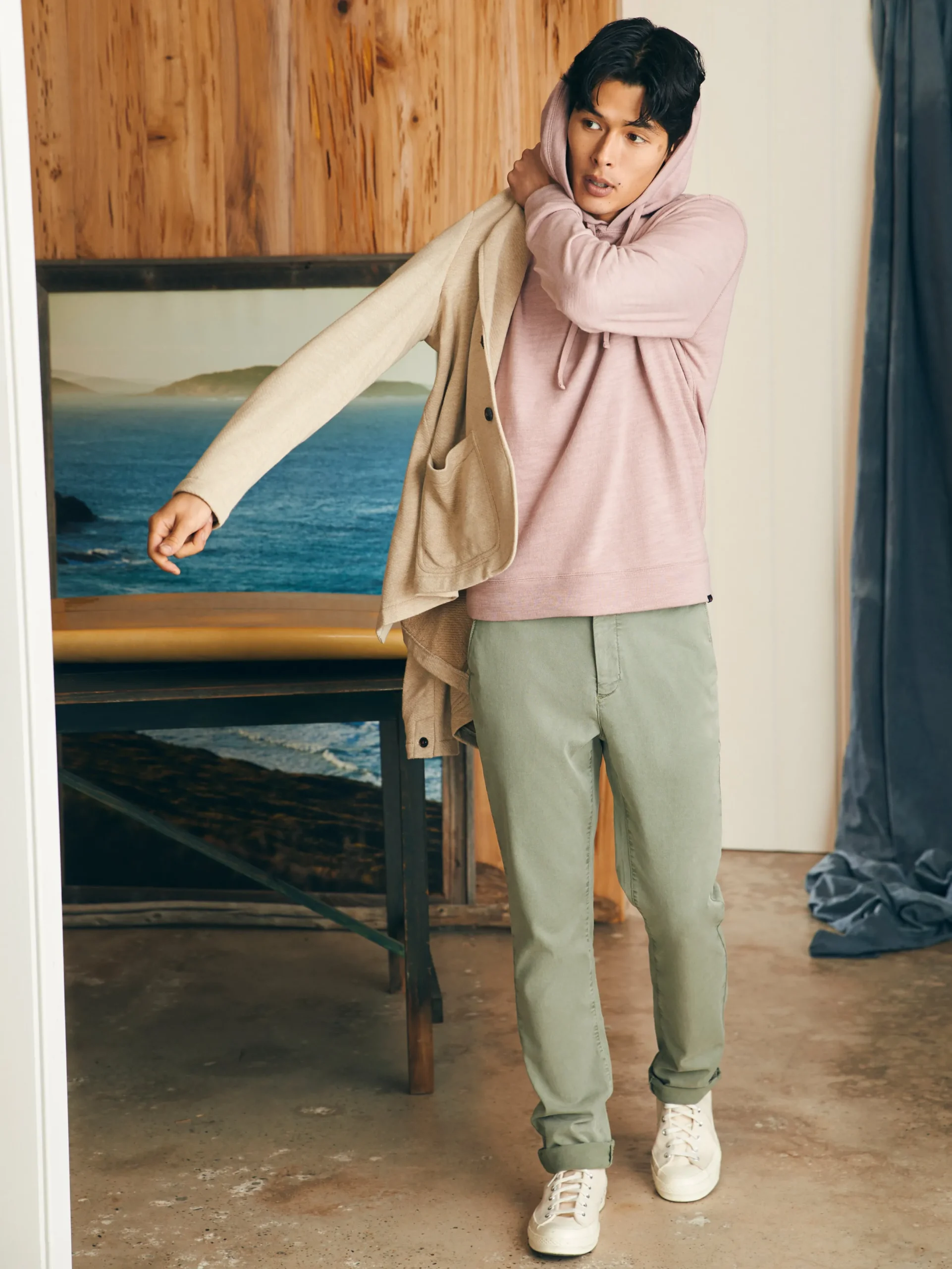 Faherty Brand Sunwashed Slub Hoodie -