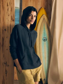 Women Faherty Brand Sunwashed Slub Hoodie -