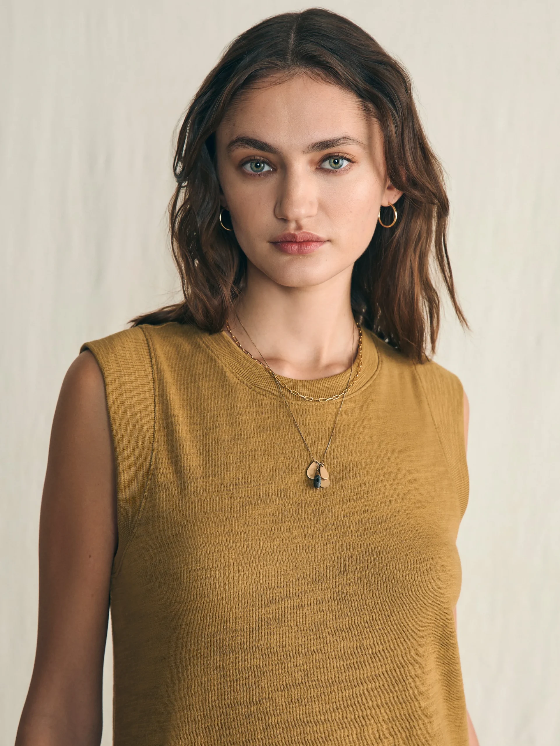Women Faherty Brand Sunwashed Slub Muscle Dress -