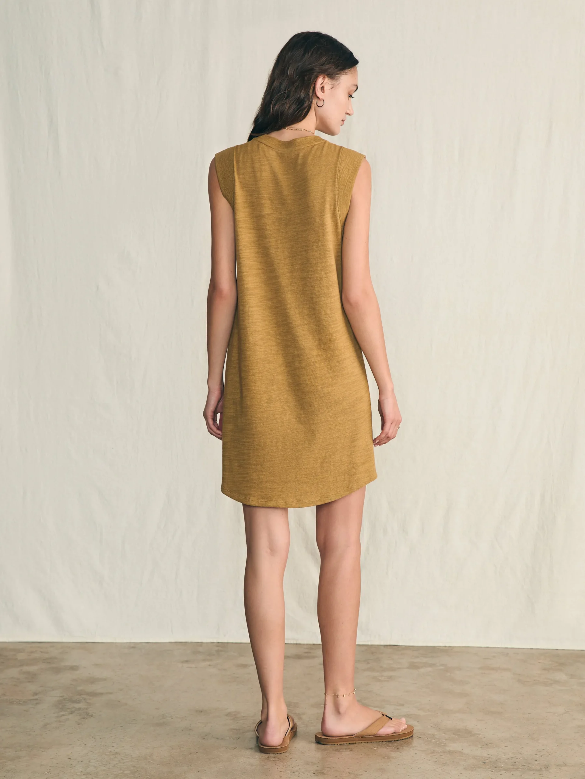 Women Faherty Brand Sunwashed Slub Muscle Dress -